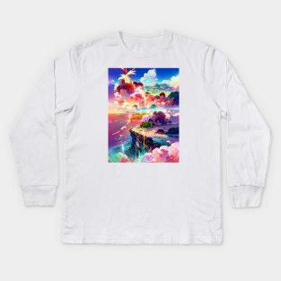 Cliffs of Brand New Colors Kids Long Sleeve T-Shirt